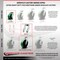 Service Caster 6'' Heavy Duty Green Poly on Cast Iron Caster Set with Swivel Locks , 4PK CRAN-SCC-KP92S630-PUR-GB-BSL-4 - alternate 2